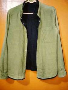 Roadster Reversible Shirt (Olive Green & Black)
