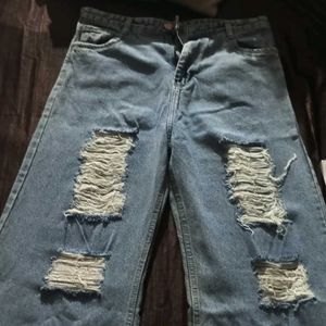 Distressed Wide Leg Jeans