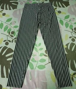Striped Black &amp; White Pants