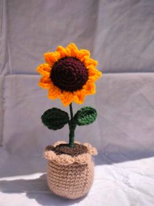 Crochet Sunflower Decor