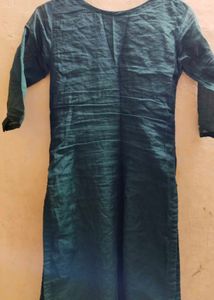 Emerald Green Embroidered Kurti Full Set