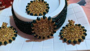 Green & Gold Jewelry Set