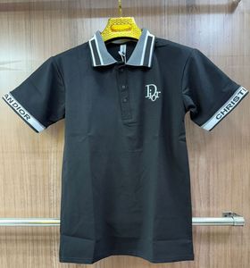 Black And White 'Dior' Polo Shirt