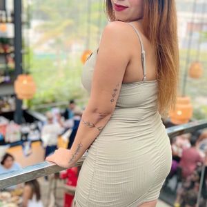 Ruched Dress With String Details