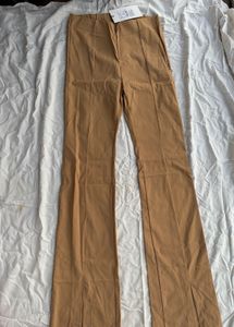 Beige NEW WITH TAG Front Slit Bootcut Pants