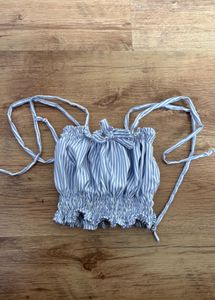 Striped Bow Crop Top