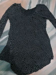Polka Dot Top, Fitted, Fit Xs/S Both, New