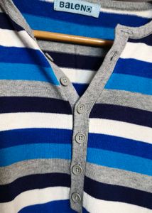 Baleno Men Striped Cotton Knit Sweater
