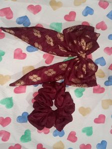 Hair Bow And Scrunchie