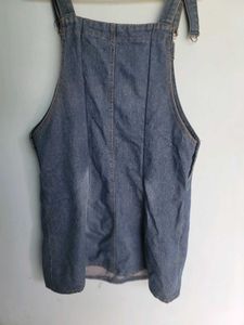 denim dungaree dress