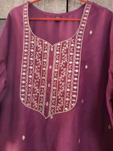 Elegant Embroidered Kurta Pant Set