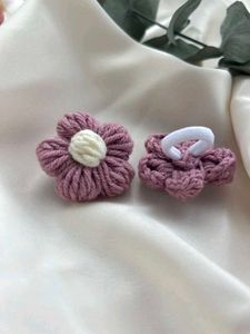 Flower Hair Tie Set - Handmade