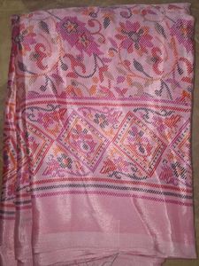 Pink Floral Saree