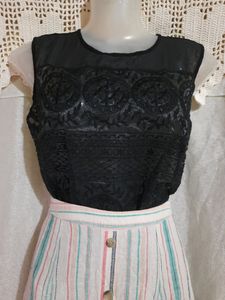 Set Of Mango Top &amp; High Waist Skirt