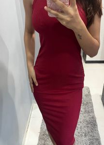 Savana Bodycon Dress In Cherry Red❤️
