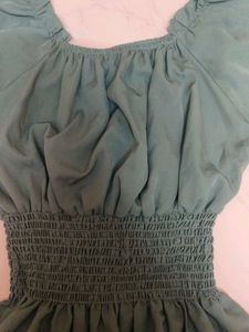 Green Off-Shoulder Top