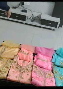 4 colour available Teal Embroidered Salwar Suit