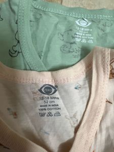 zero Baby Sleeveless Shirts - 2 Pack 12-18month