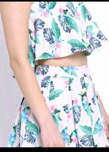Tropical Print Two-Piece Set