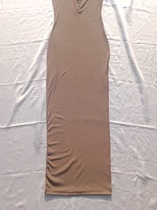 Brand New (Newme) Solid Slit Ribbed Dress