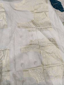 Elegant White Banarasi Saree