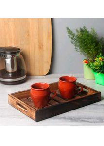 Set of 6 Red Ceramic Mugs