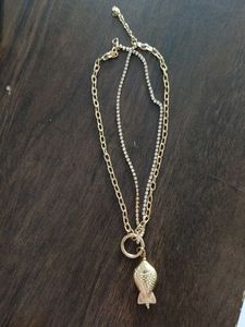 Fish Necklace Set With Earrings