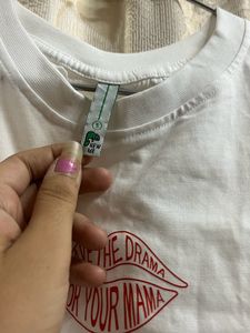 White Crop Tee