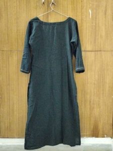 Black Kurti With Round Neck