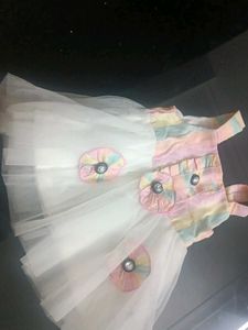 New Born Frock Elegant White