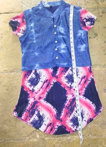 Tie-dye Front Jecket Top