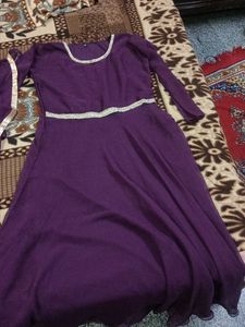 Elegant Purple Anarkali Kurta