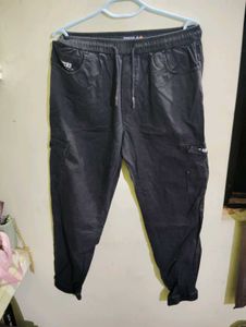 Black Cargo Joggers