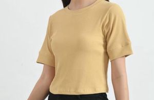 Yellow Ribbed Knit Top