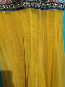 Yellow Embroidered Anarkali Dress