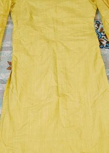 Yellow Kurti with grey salwar