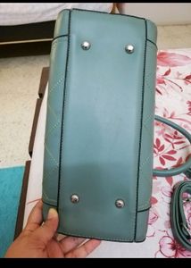 Teal Quilted Satchel