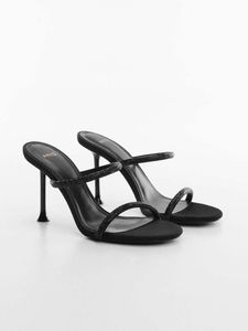 MANGO stone Embellished Party Stilettoes