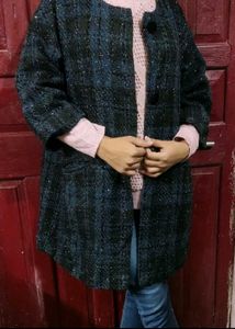 Stylish Plaid Coat