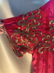 Pink Embroidered Indian Dress two tone