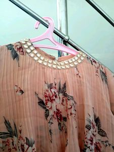 Peach Floral Maxi Dress