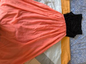 Peach &amp; Black Dress