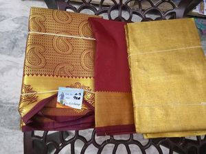 Unstitched Silk Lehanga Pattu Pavadai Dhavani Set
