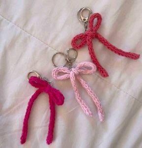 🧶Crochet Pink Bow Charm