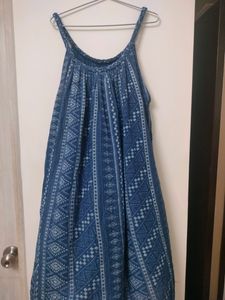 BOGO Printed Blue Sleeveless Dress/Top