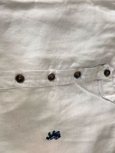 White Linen Redtape Short Kurta Cum Shirt