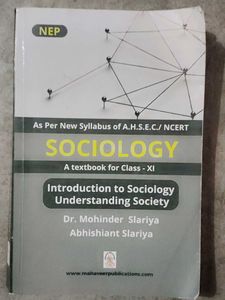 Sociology Class XI(HS 2nd year) Textbook