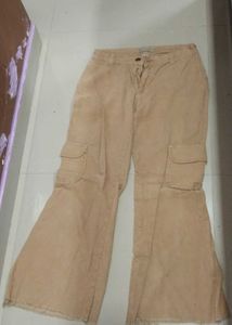 Velvet Cargo Bellbottom Baggy Jean