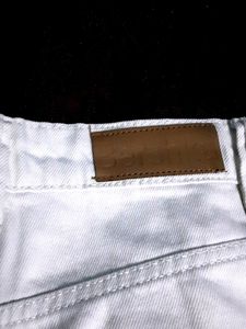 Bershka White Denim Cargo