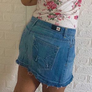 Denim Short/mini Skirt